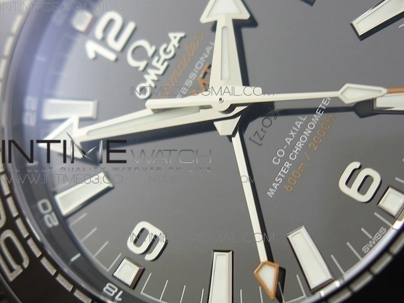Planet Ocean 45.5mm Deep Black Real Ceramic VSF 1:1 Best Edition on Black Nylon Strap A8906 Super Clone